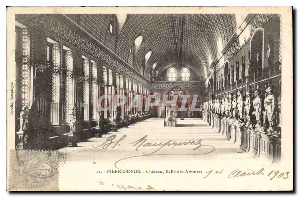 Pierrefonds — Castelo, Sala das Armas — editor Besolle, Comploïque, n°11 - Frente