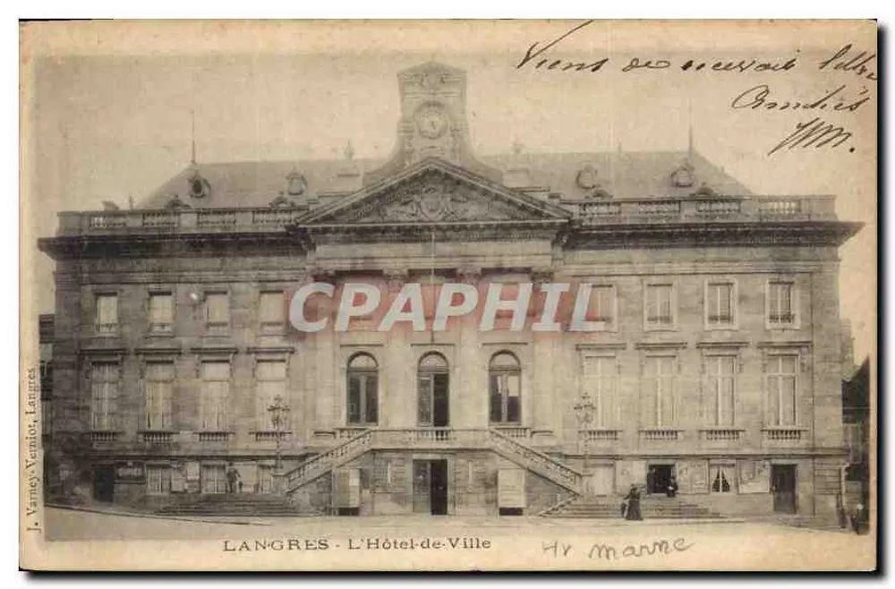Langres - O Hotel-de-Ville — J. Varney-Venlois, Langres - Frente