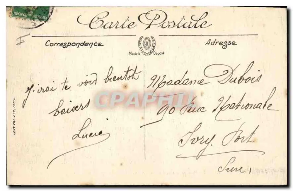 Compiegne — O Parque e o Castelo — N. G. - Verso