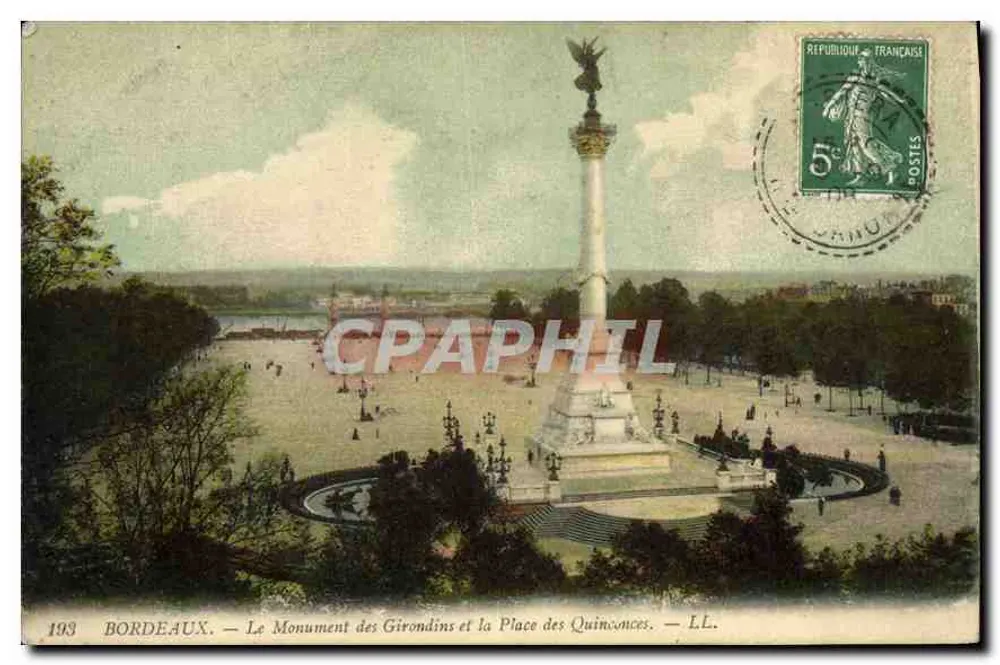 Bordeaux — Denkmal der Girondinen und Place des Quinconces — LL. — 193 - Vorderseite