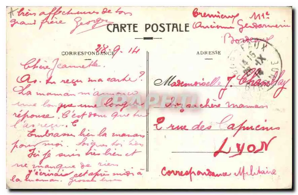 Bordeaux — El Jardín Público — El Puente — A.H. 42 - Reverso