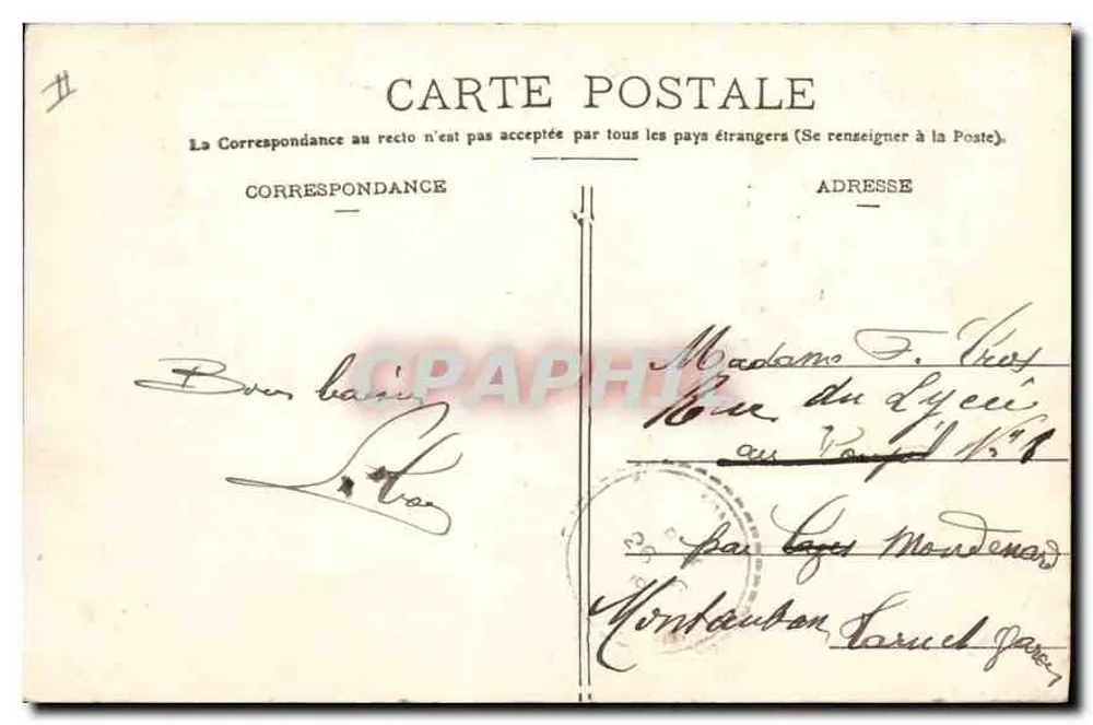Lyon — A Prefeitura — editor Phono - Lyon, n°147 - Verso