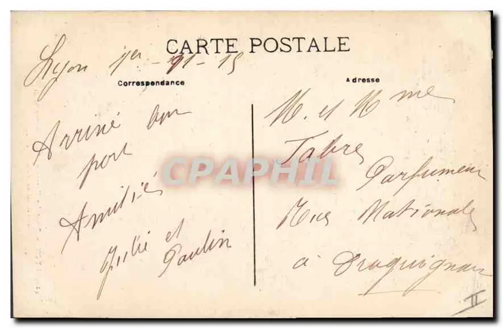 LYON — Place des Terreaux, Fontaine Bartholdi und Rathaus — E. R. n°299 - Rückseite