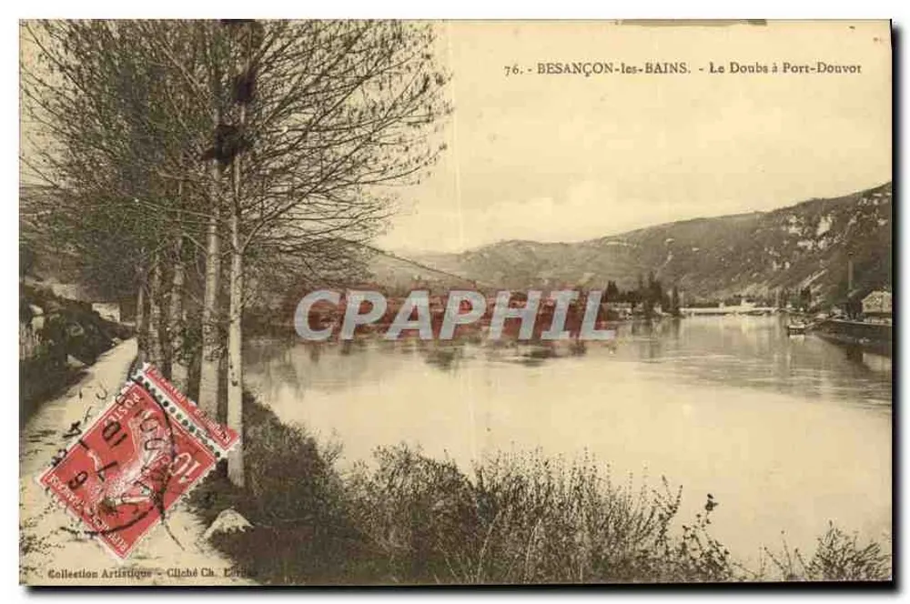 Besançon-les-Bains — Der Doubs bei Port-Douvor — Foto von Ch. Lefebvre - Vorderseite