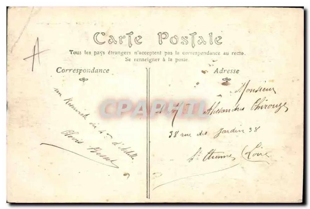 Besançon — Pont sur le Doubs — éditeur imprimeur non visible, n° de série 824 - Verso