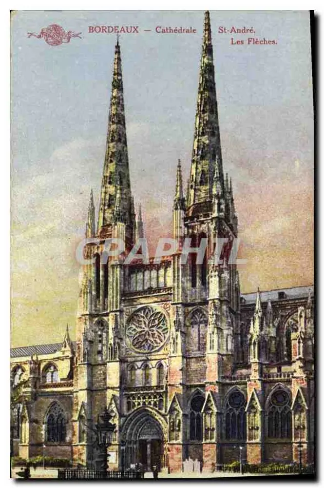Bordeaux — Catedral de São André, As Flechas. - Frente