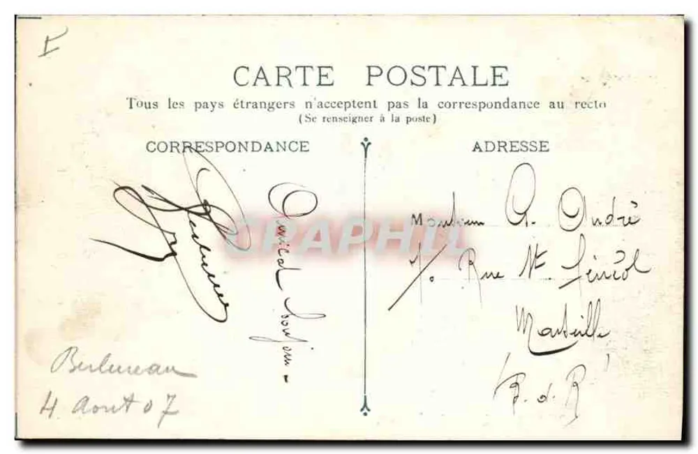 Bordeaux — As Avenues Damour — A.P.P. n°18 - Verso