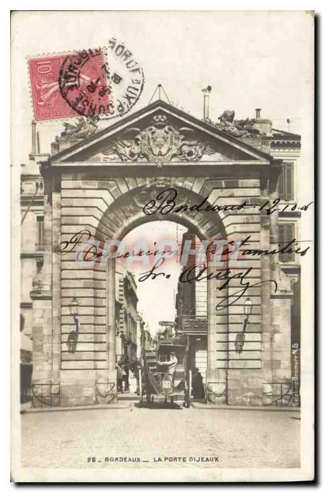 Bordeaux — A Porta Dijeaux — Editor: C. Brameau, N° 5 - Frente