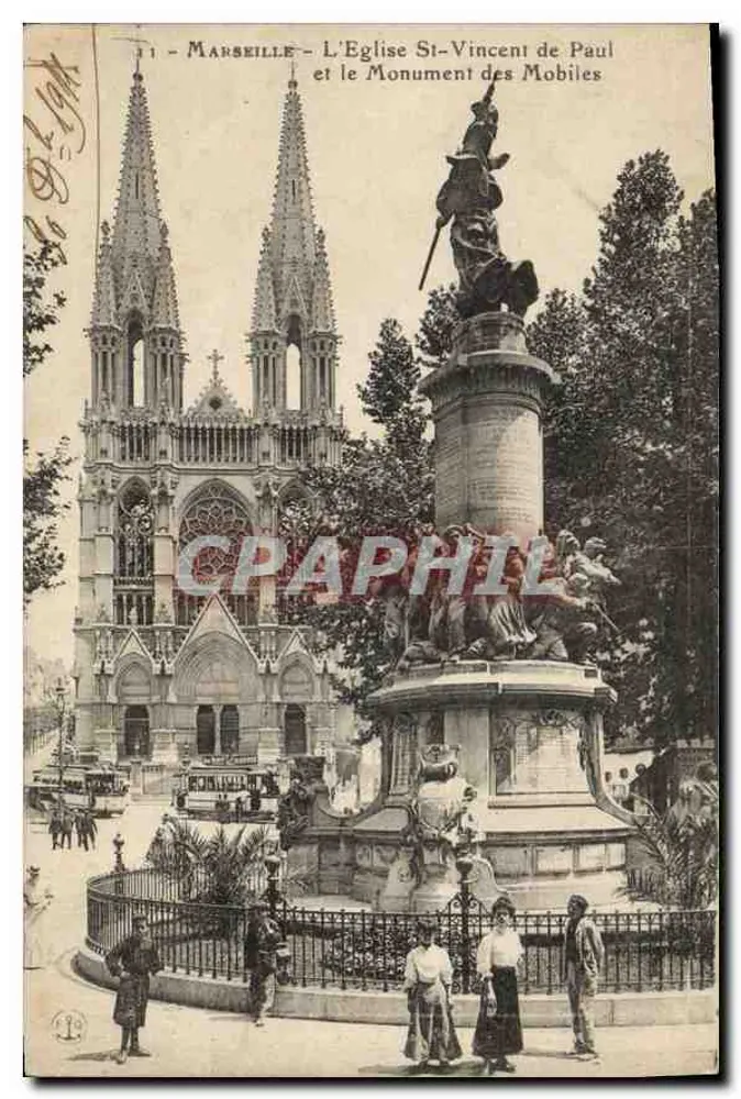 Marseille - Die Kirche Saint-Vincent de Paul und der Mobiles-Monument - Vorderseite