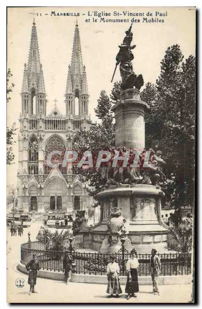 Marseille - Die Kirche St-Vincent-de-Paul und das Denkmal der Mobiles - Vorderseite