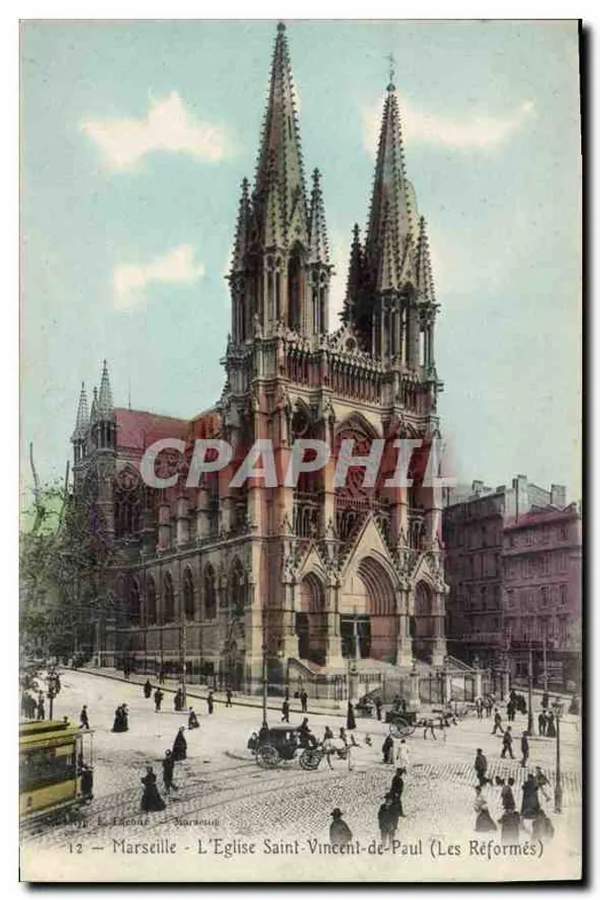 Marseille - Die Kirche Saint-Vincent-de-Paul (Die Reformierten) — Verlag: Lévy & Lepage, Nr. 12 - Vorderseite