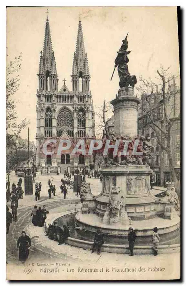 Marseille - Die Réformierten und das Macheries-Monument — J. Laroque & Cie, Nr. 650 - Vorderseite