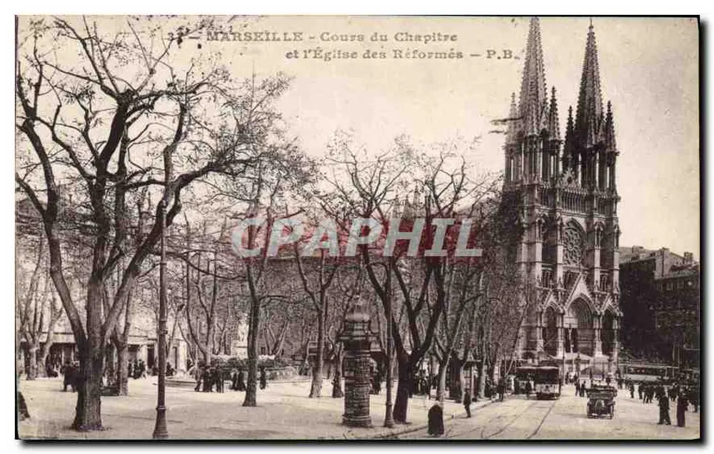Marseille - Cours du Chapitre und die Kirche der Reformierten - P.B. - Vorderseite