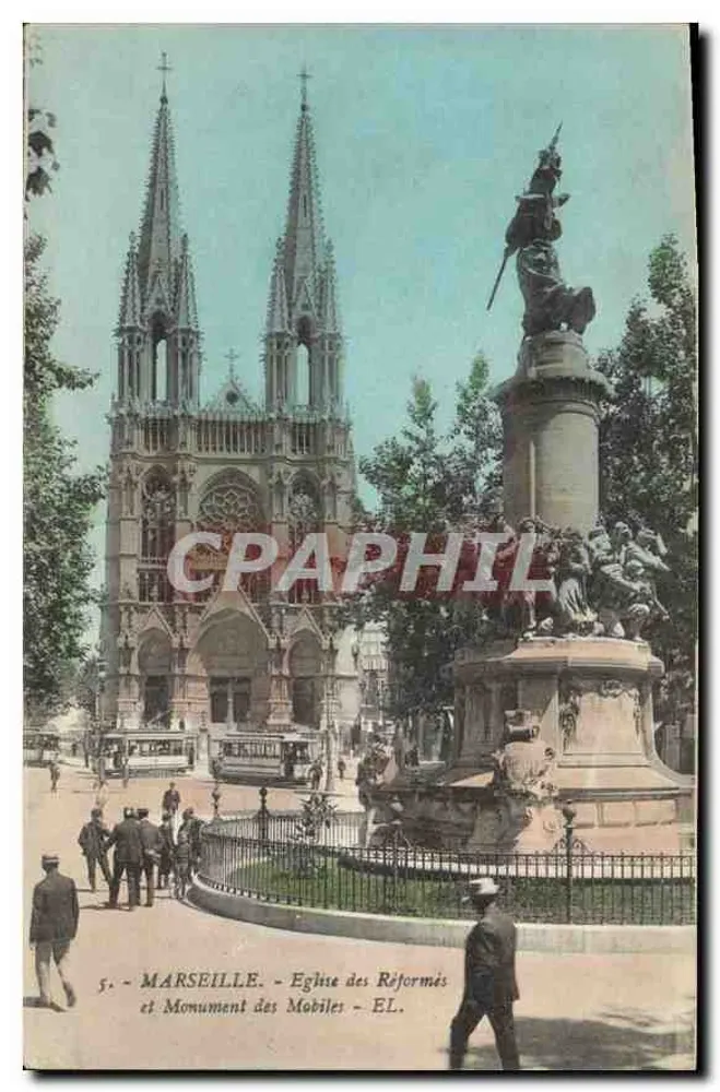 Marseille — Reformierte Kirche und Denkmal der Mobiles — EL - Vorderseite
