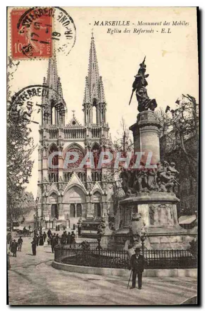 Marseille - Denkmal der Mobiles - Reformierte Kirche - E.L. - Vorderseite