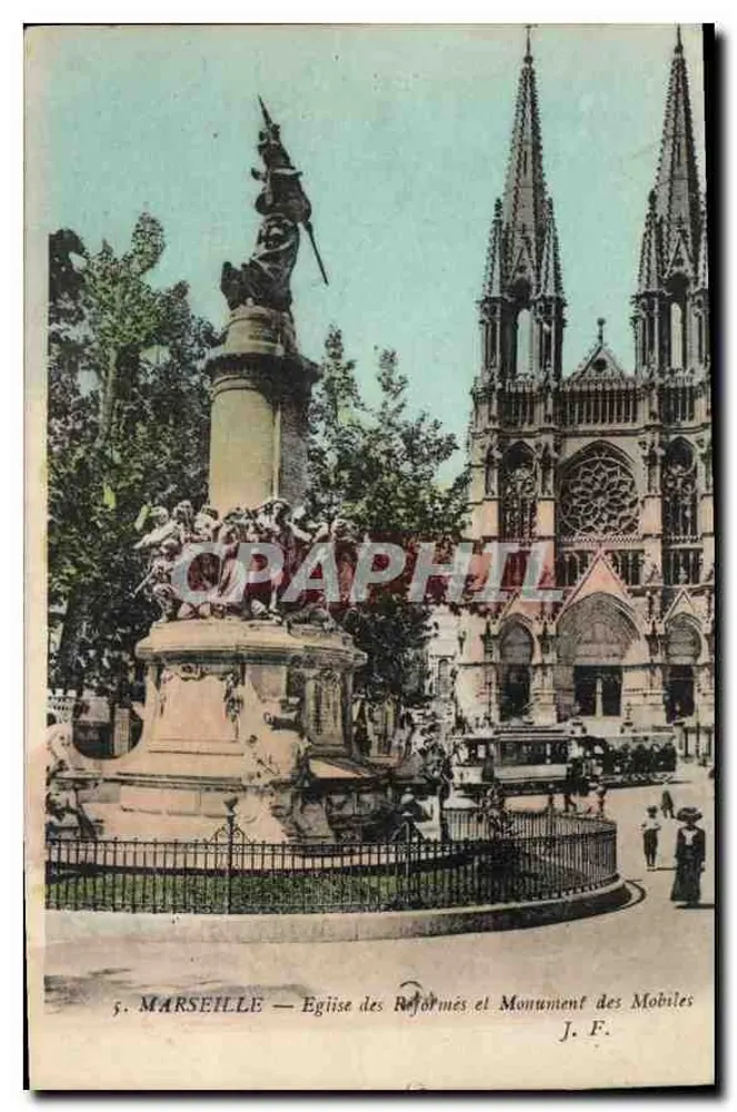 Marseille — Kirche der Reformierten und Denkmal der Mobiles — J. F. - Vorderseite