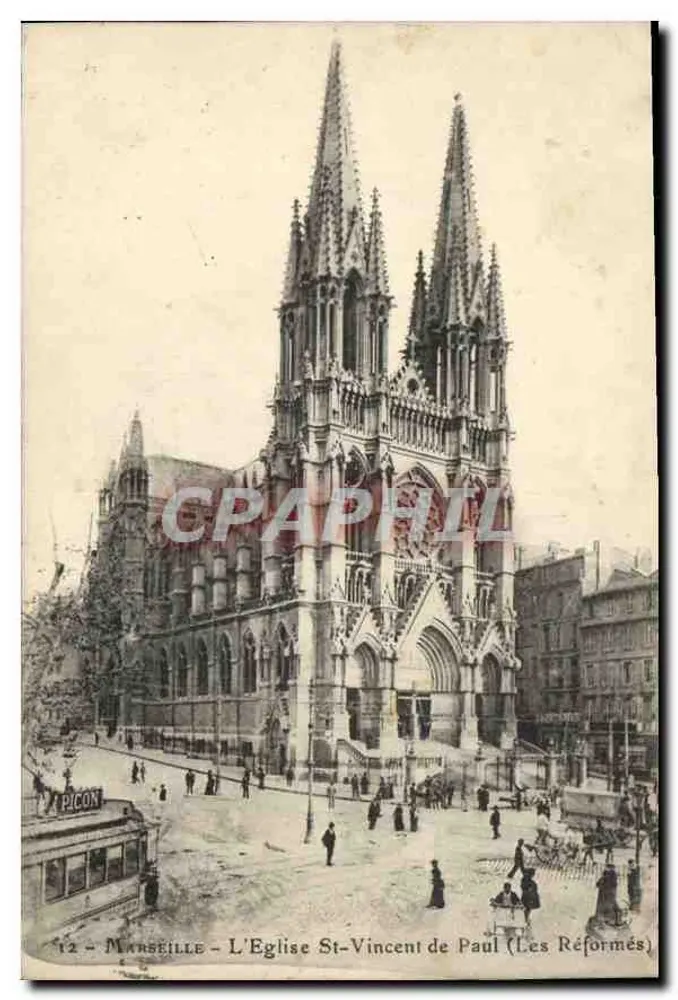 Marseille - Die Kirche Saint-Vincent de Paul (Die Reformierten) — Verleger PICON, n°12 - Vorderseite