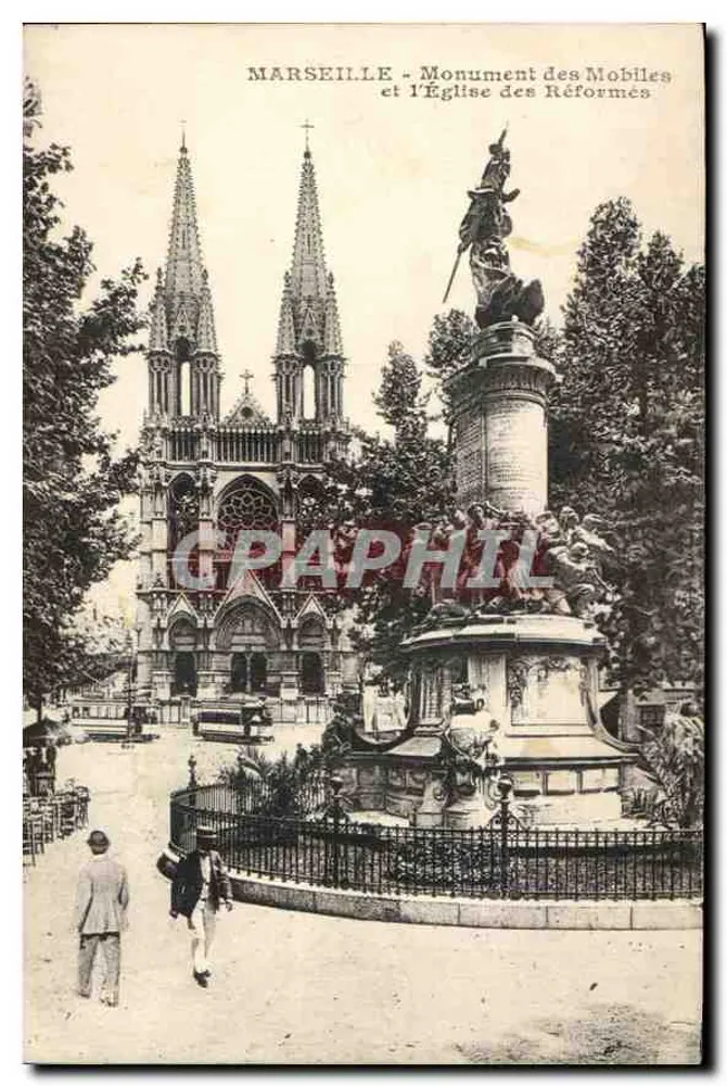 Marseille - Monument des Mobiles und die Église des Réformées - Vorderseite