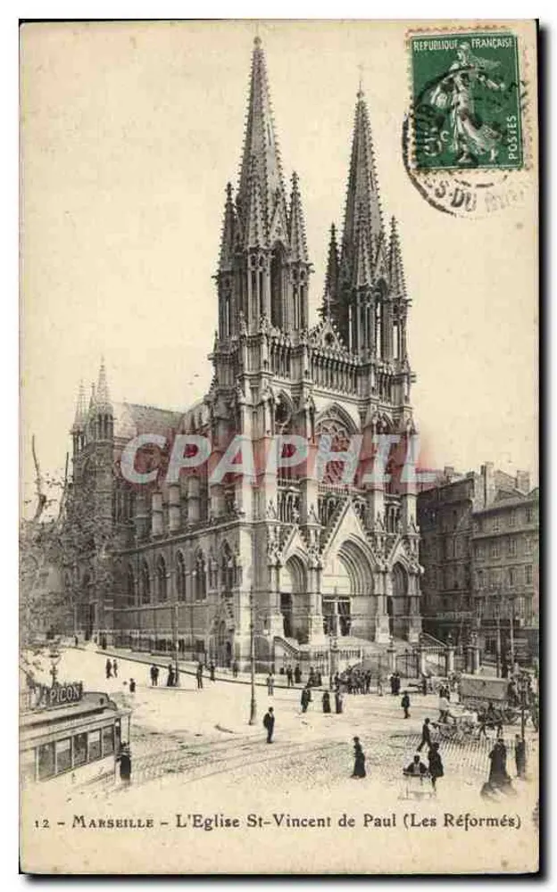 Marseille - Die Kirche St-Vincent de Paul (Die Reformierten) — Verlag Picon, Nr. 12 - Vorderseite