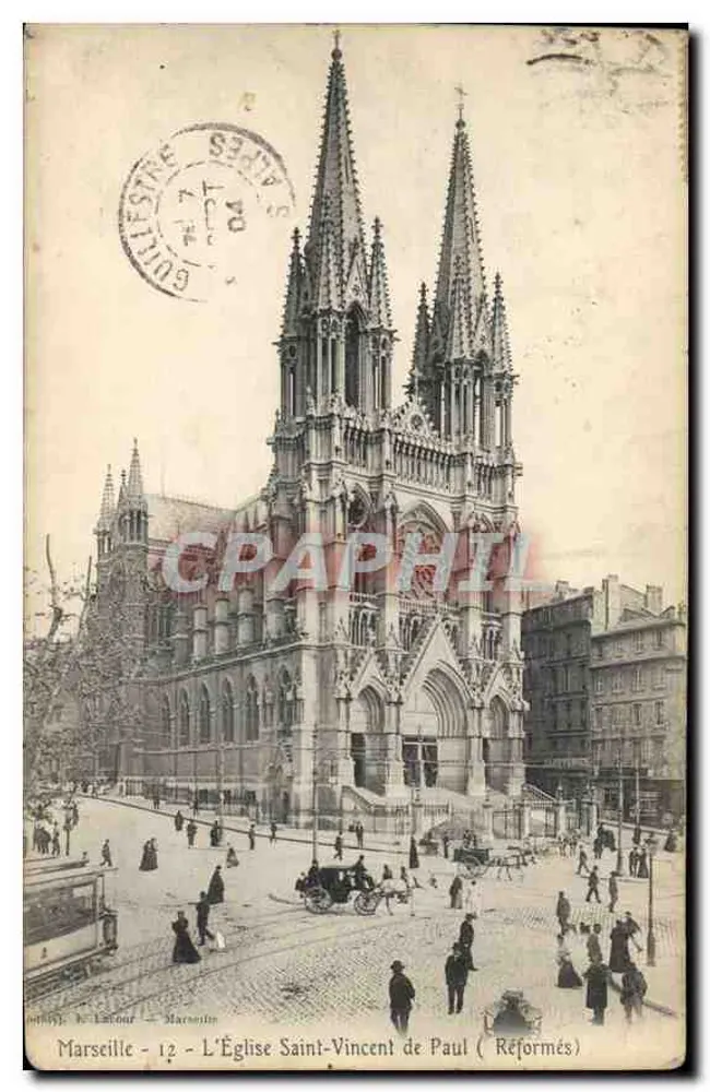 Marseille — Die Kirche Saint-Vincent de Paul (Reformierte) — Verlag: La Cour, Nr. 12 - Vorderseite
