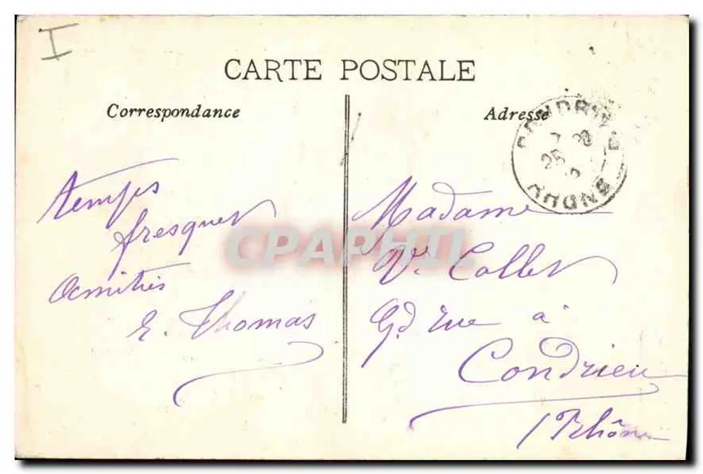 Marselha — Igreja dos Reformados Saint-Paul — Bilhete postal antigo n°54 - Verso