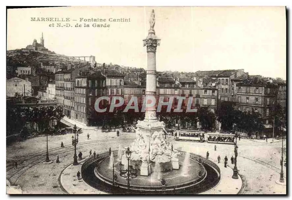 Marseille — Fontaine Cantini und N.-D. de la Garde - Vorderseite