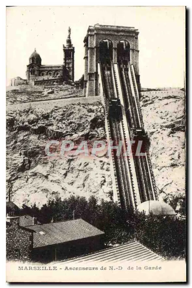 Marselha - Elevadores de N.-D. de la Garde - Frente