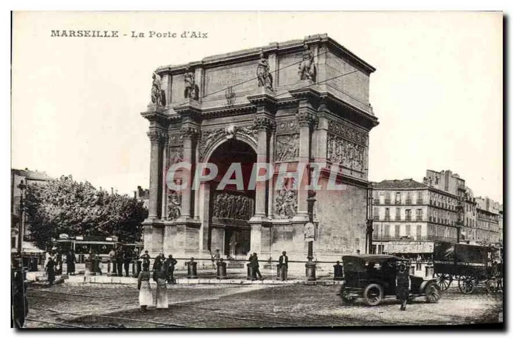 Marselha - A Porta de Aix — editor não identificado, número de série não visível - Frente