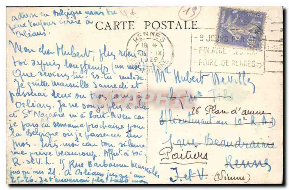 MARSEILLE — A Canebière — Phoscad - Verso