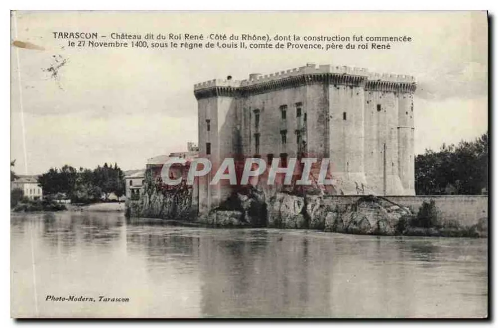 Tarascon — Castelo dito do Rei René (Lado do Ródano) — Photo-Modern, Tarascon - Frente