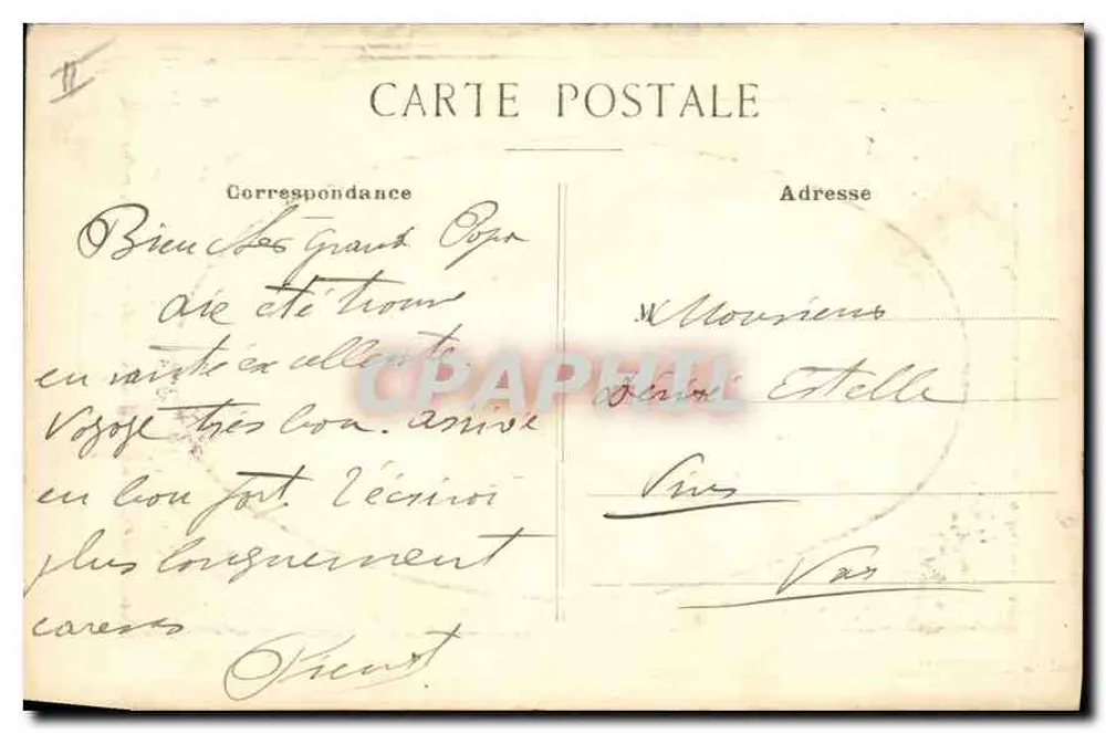Tarascon — O Castelo do Rei René — J. Violet, barbeiro-fragrâncias, 68, Av. Victor-Hugo - Verso