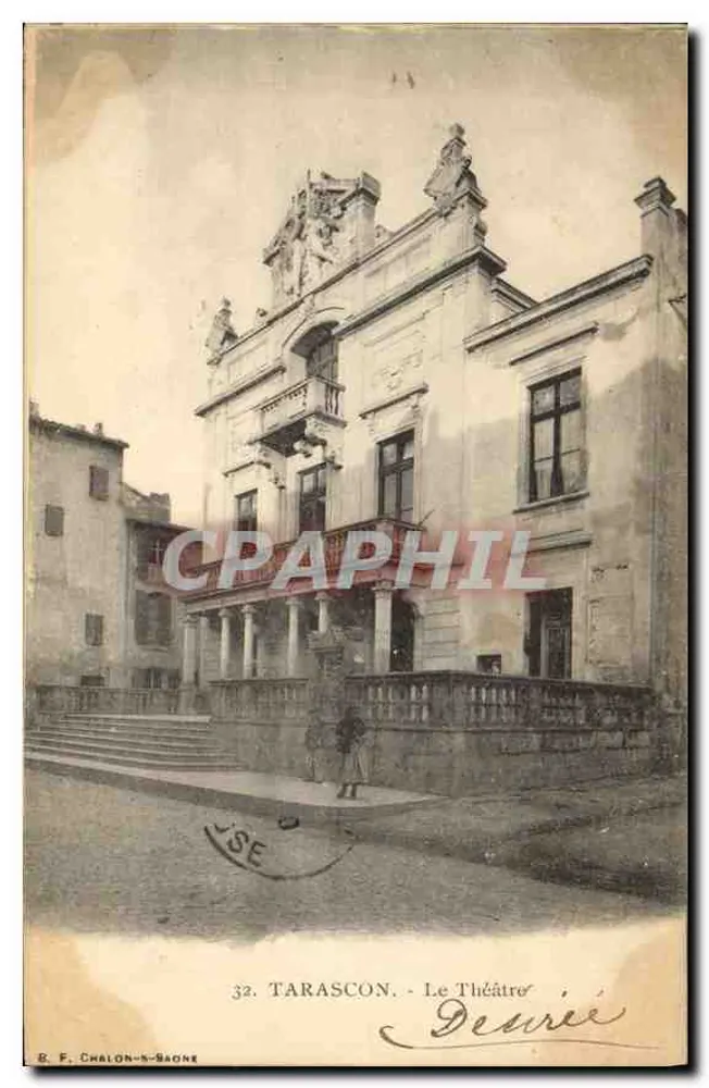 Tarascon - A Vista do Teatro — B. F. Chalon-sur-Saône, n°32 - Frente