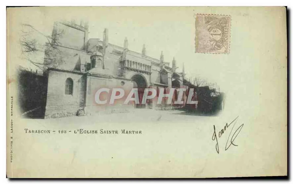 Tarascon - A Igreja de Santa Marta — Fototipia B. Lacord - Manneville - Frente