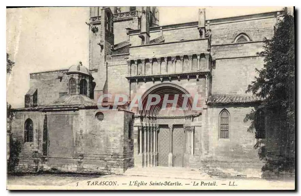 Tarascon — Kirche Sainte-Marthe — Der Portal — LL. - Vorderseite