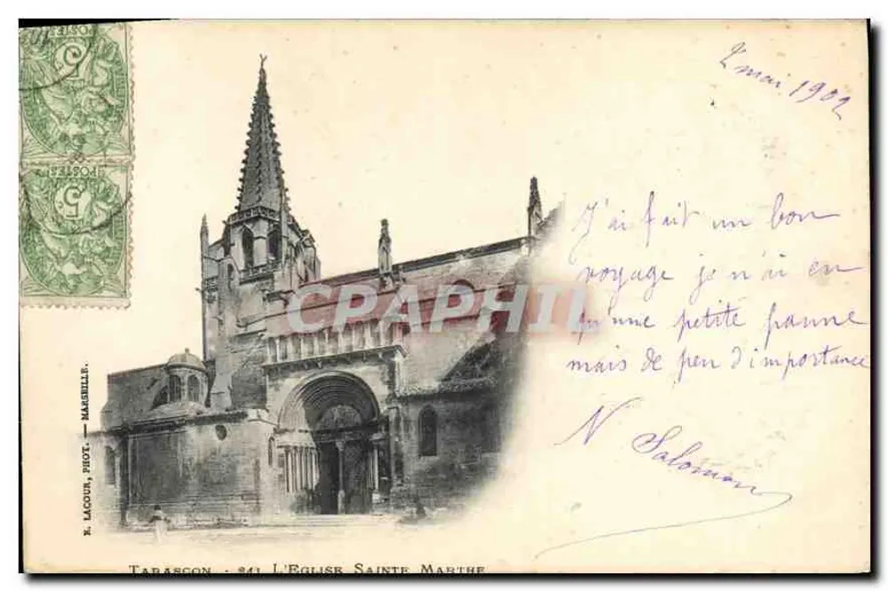 Tabarjcon - A Igreja Santa-Marthe — R. Lacour, fot. - Marseille - Frente