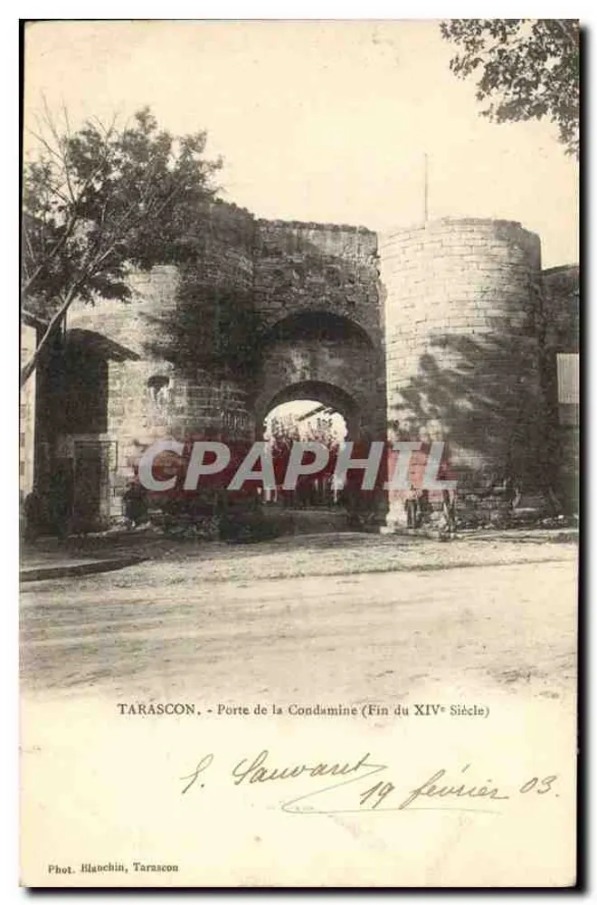 Tarascon - Porta da Condamine (Fim do XIVº Século) — Fot. Blanchin, Tarascon - Frente