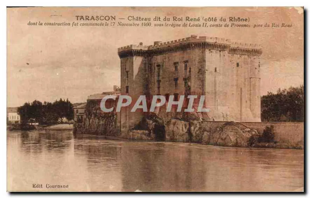 Tarascon — Castelo dito do Rei René (lado do Rhône) — Edit Courmand - Frente