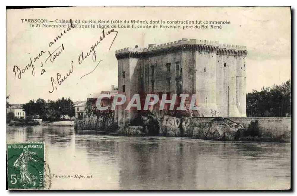 Tarascon — Castelo conhecido como do Rei René (lado do Rhône) — editor não identificado, número de série não visível - Frente