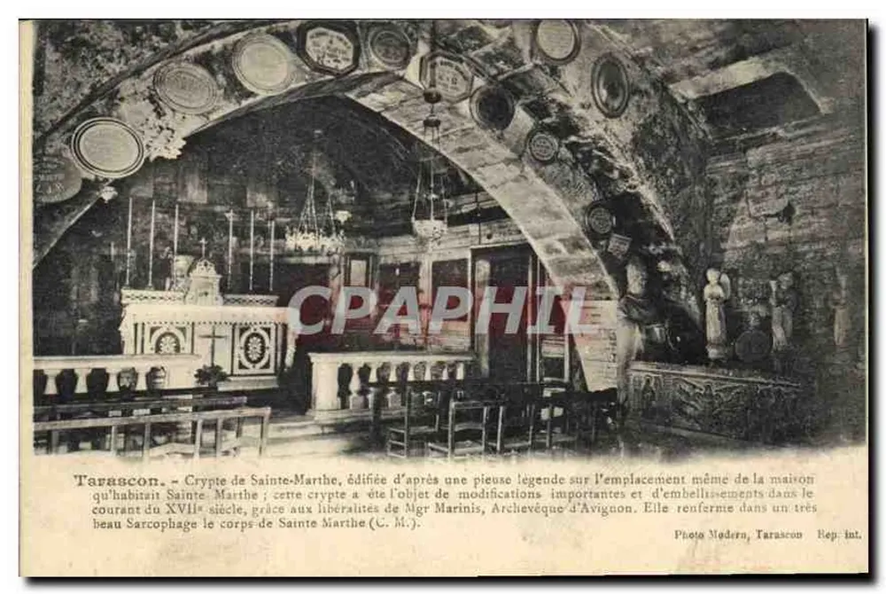 Tarascon — Cripta de Santa Marta — Foto Moderna, Tarascon Rep. int. - Frente