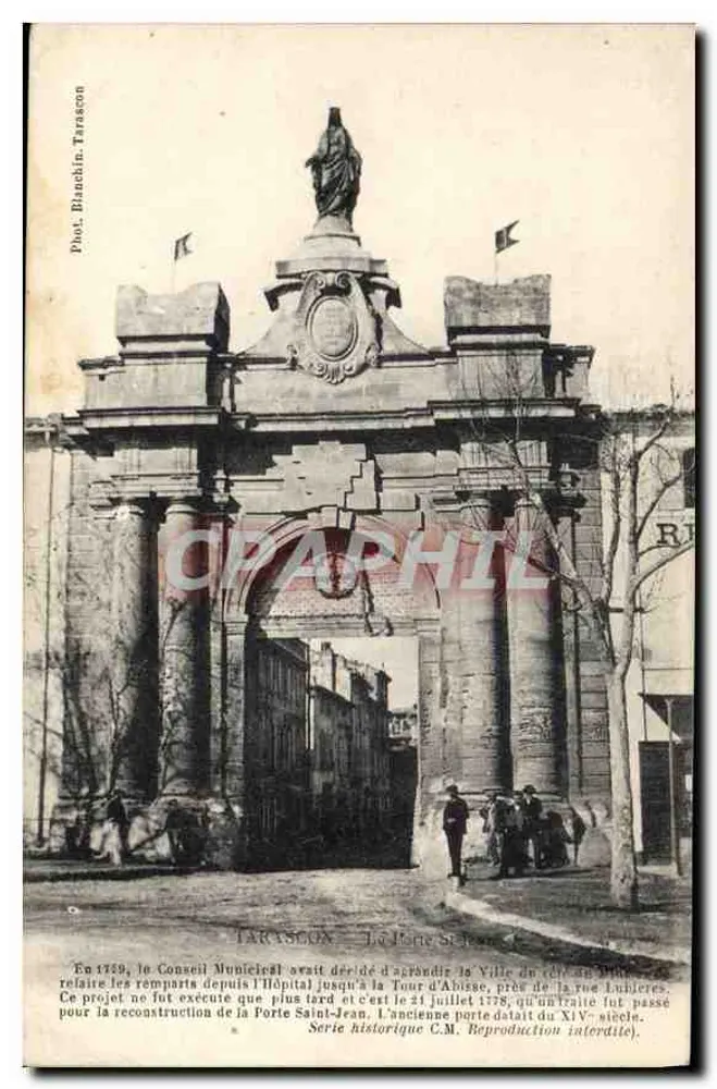 Tarascon — Porta Saint-Jean, reconstrução do século XVIII — Fot. Bianchin, Tarascon, série histórica C.M. - Frente