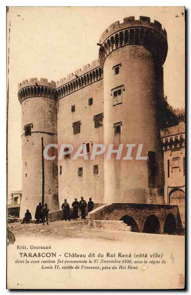 Tarascon - Castelo conhecido como do Rei René (lado da cidade) — editor Cournand, n°4 - Frente