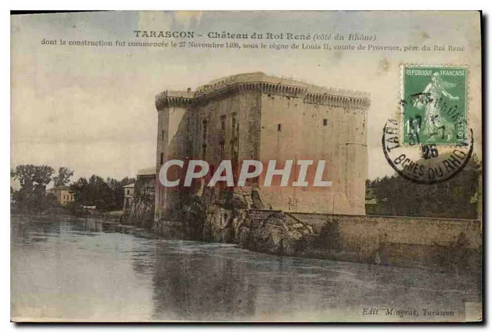 Tarascon — Castelo do Rei René (lado do Rhône) — Editor Magrati, Tarascon - Frente