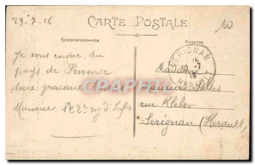 Tarascon — A Porta Jarnègue — Foto Moderna, Tarascon - Rep. int. (Série histórica C. M. Rep. int.) - Verso