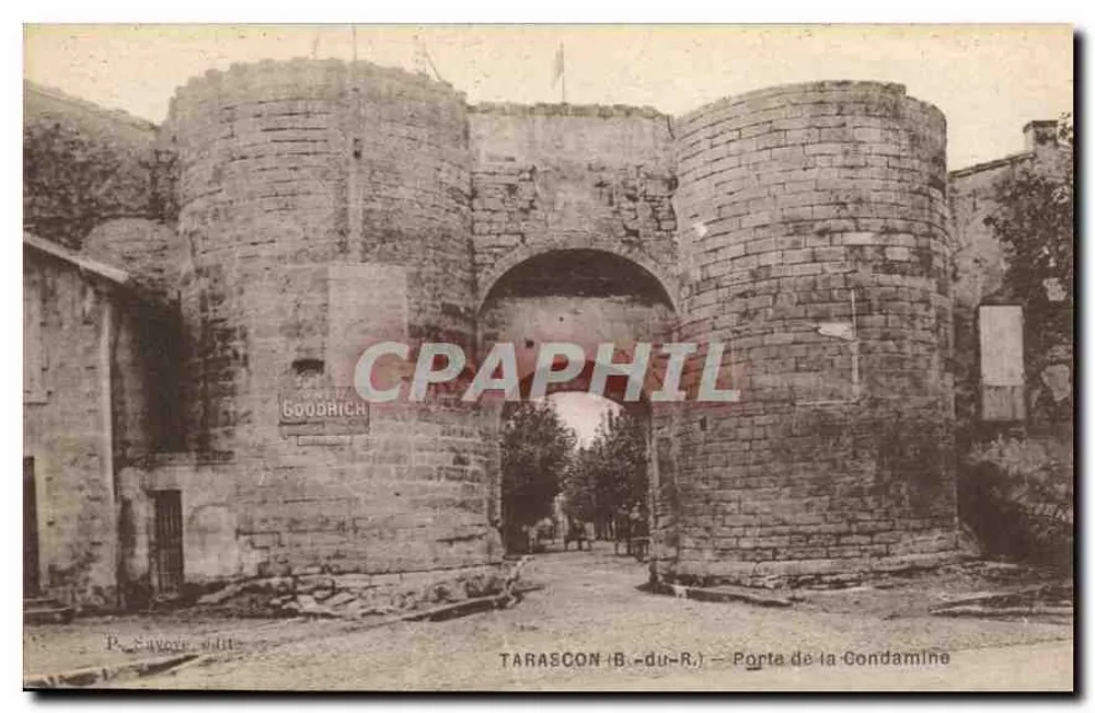 Tarascon (B.-du-R.) — Porta da Condamine — P. Savoye editor - Frente