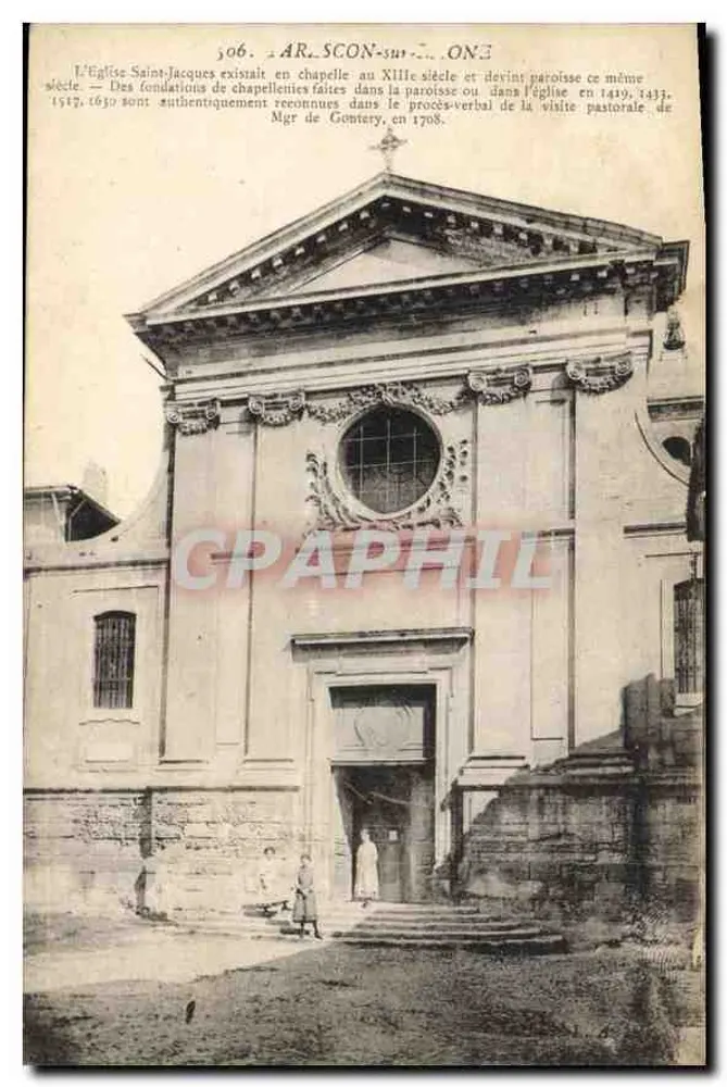 Igreja de São Jacinto de Arcon-sur-Orne — História e arquitetura — Bilhete postal antigo n°506 - Frente