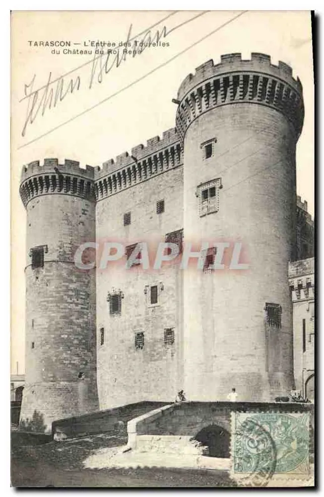 Tarascon — Eingang der Türme des Schlosses des Königs René - Vorderseite
