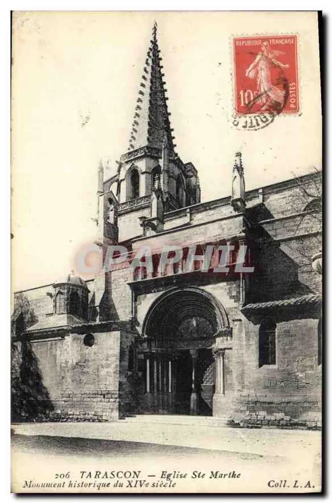 Tarascon — Igreja de Santa Marta, monumento histórico do século XIV — Coll. L.A. - Frente
