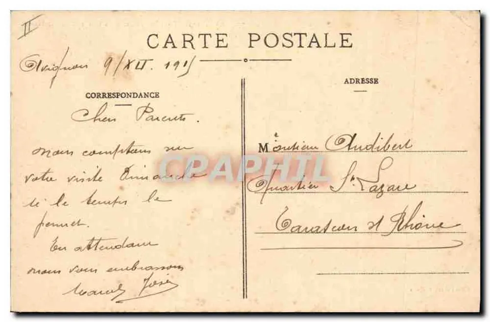 Avignon - Ponte São Bénézet e a Capela São Nicolau — Ed. Préro, Avignon, n° 77 - Verso