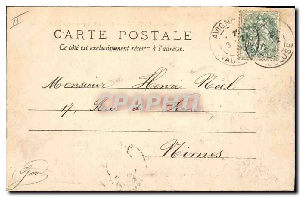 Avignon — Alte Mauern des 14. Jahrhunderts — Édition Glitte, n° 3094 - Rückseite