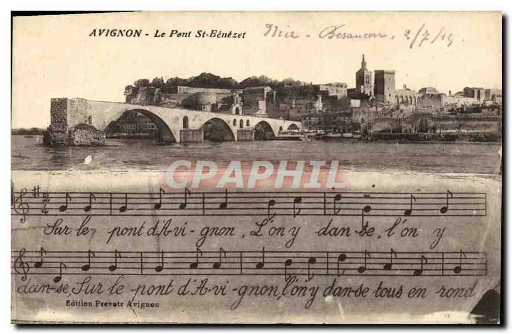 Avignon - O Ponte Saint-Bénézet — Edição Prévot Avignon, n°19 - Frente